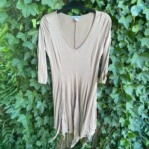 Beige light brown tan Pixie Dress / Shirt